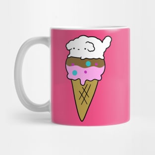 White Fluffy Dog Icecream Mug